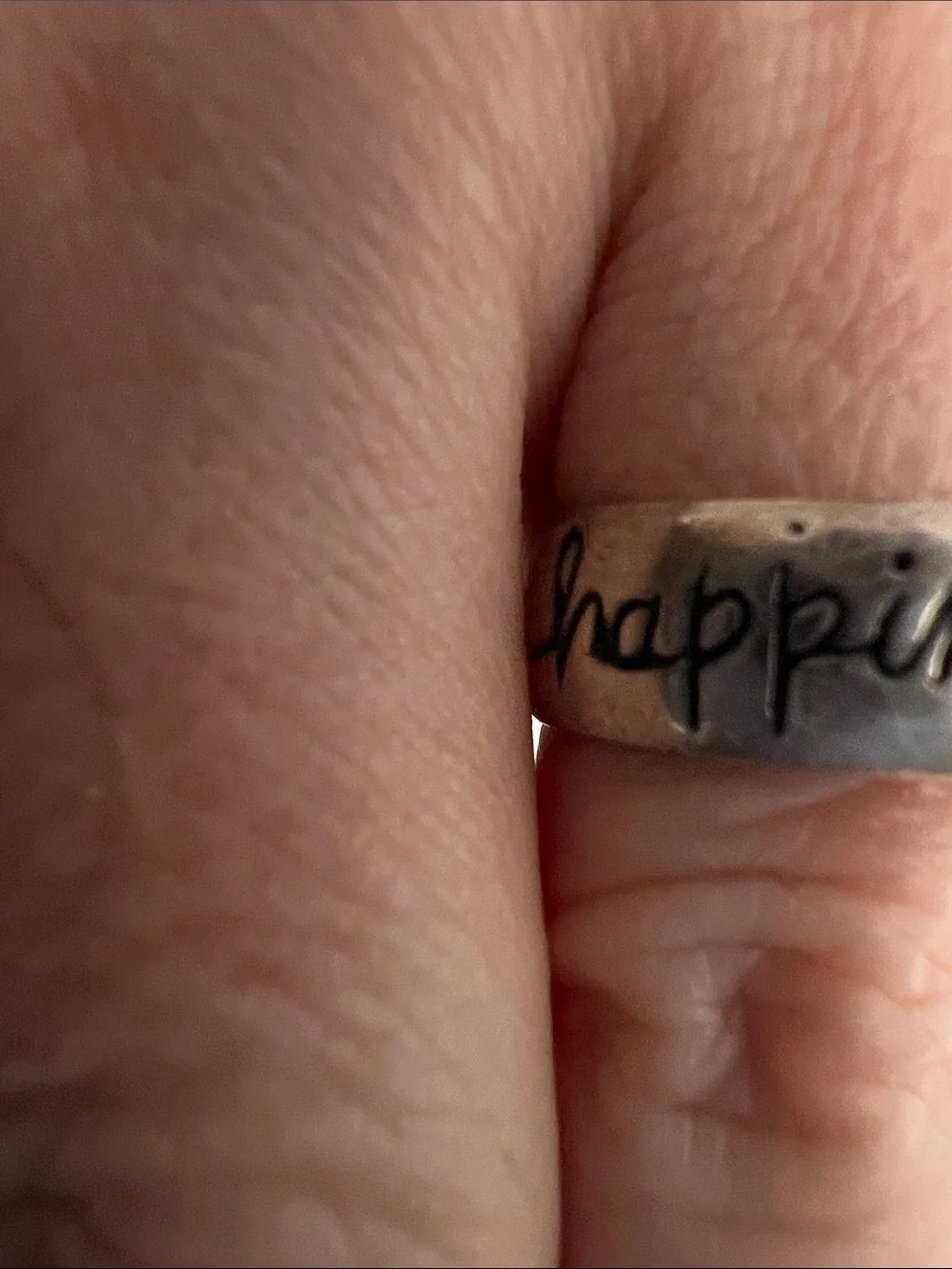 🌞 Engraved 925 Sterling Silver 'Health Wealth Happiness' Ring